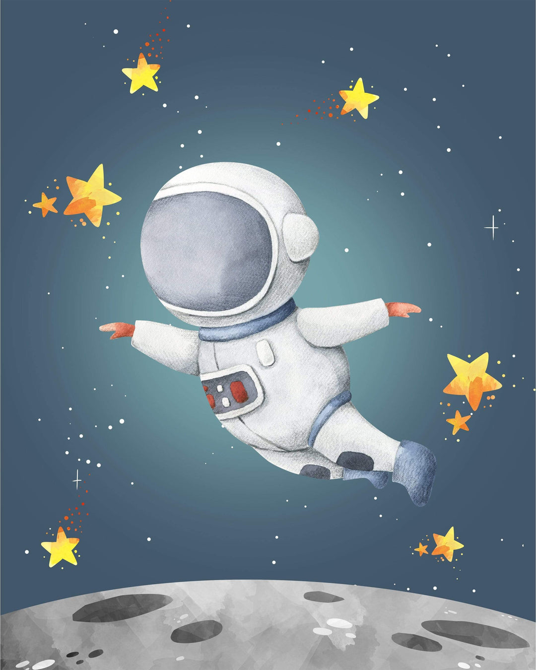 Space wall art - Space themed prints - Space printable art - Boy wall art - Space nursery decor - Space decor - Rocket Astronaut Planets nursery art print baby nursery bedroom decor