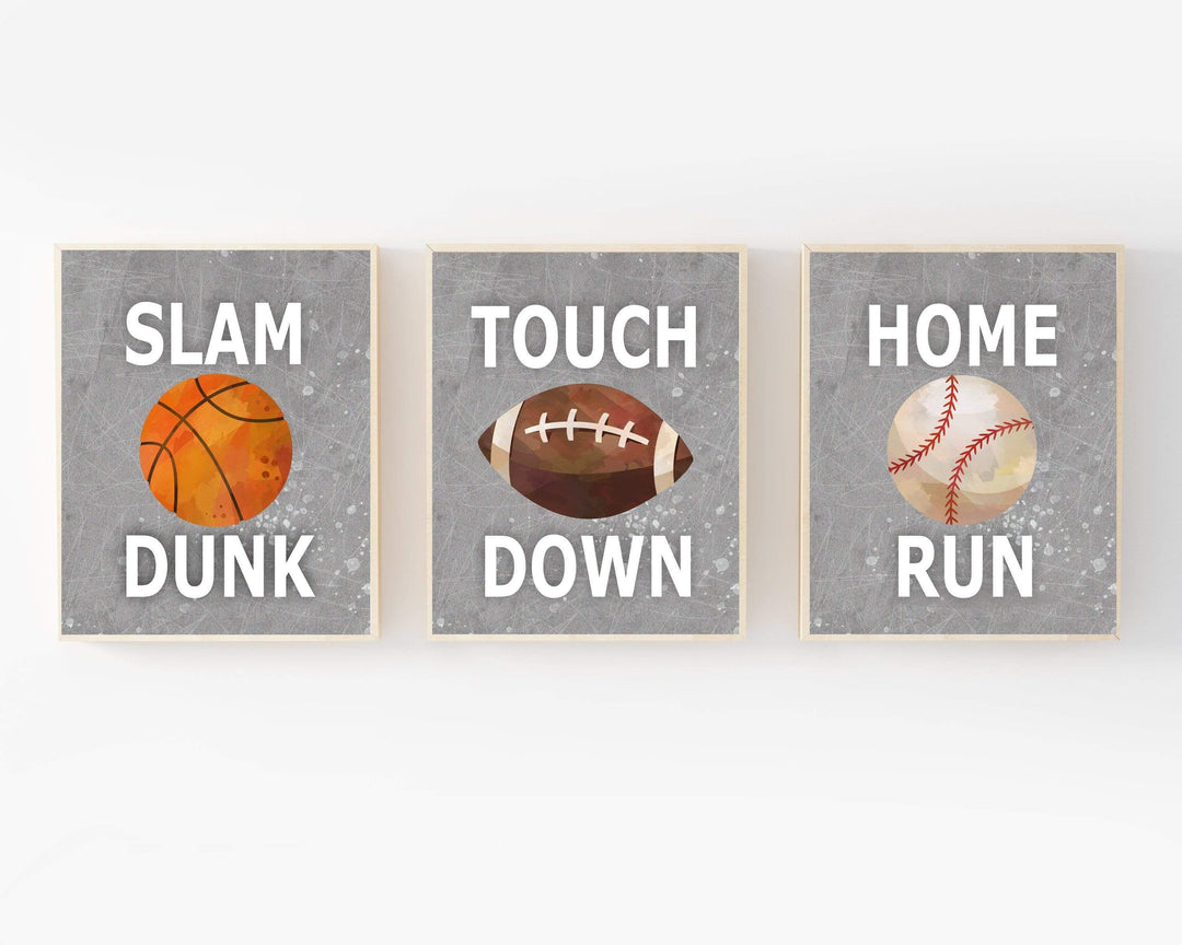 Sports decor wall art | Sports room decor | Baseball, Football, Basketball nursery art print baby nursery bedroom decor