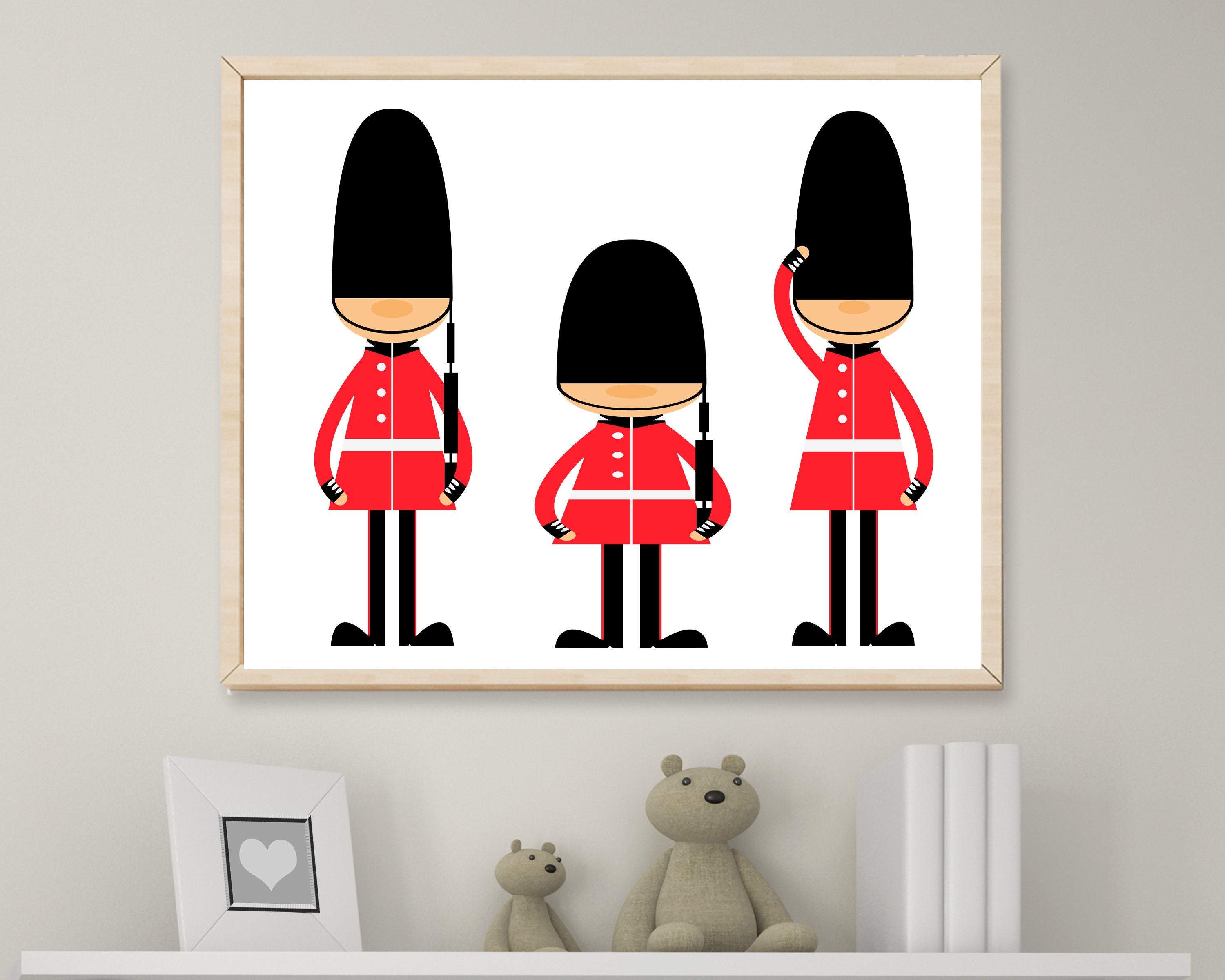 Toy Soldiers Nursery Art Print | English Guards Nursery Wall Print nursery art print baby nursery bedroom decor