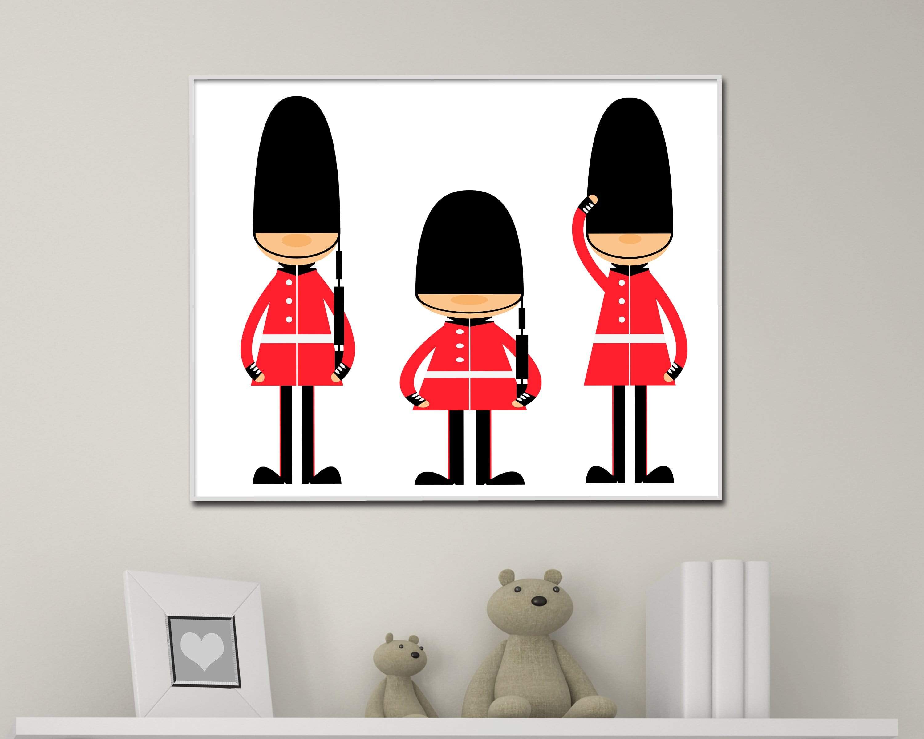 Toy Soldiers Nursery Art Print, English Guards Nursery Wall Print, Nursery Print Decor -H175 -Printable nursery art print baby nursery bedroom decor