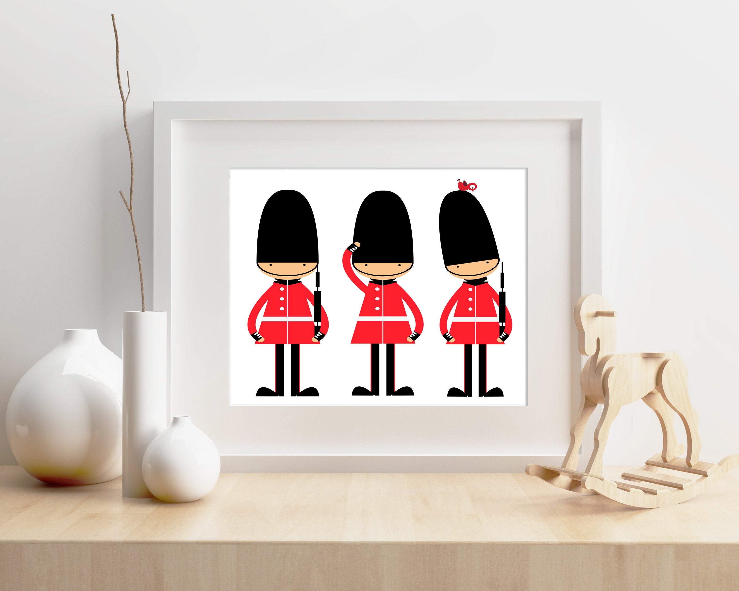 Toy Soldiers Nursery Wall Print, English Guards Nursery Art Print, nursery art print baby nursery bedroom decor