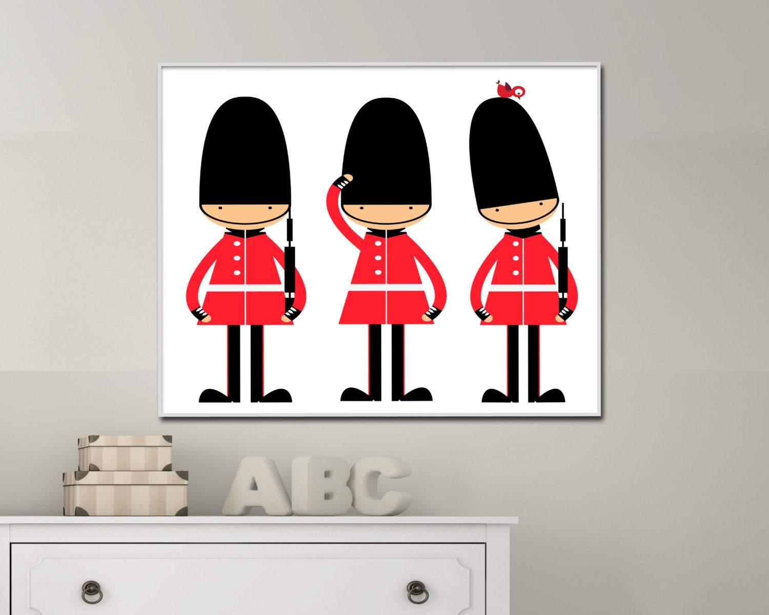 Toy Soldiers Nursery Wall Print, English Guards Nursery Art Print, nursery art print baby nursery bedroom decor