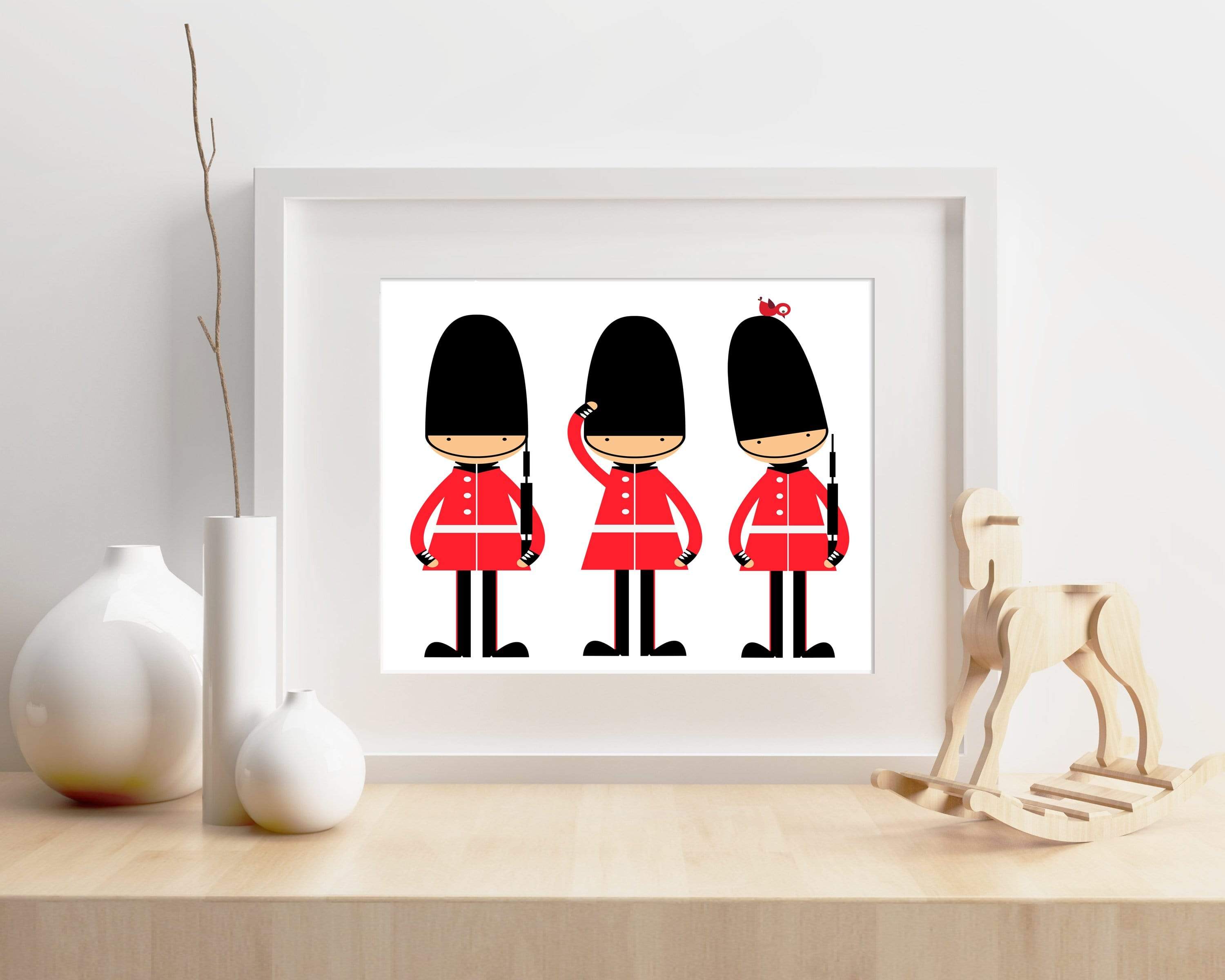 Toy Soldiers Nursery Wall Print,English Guards Nursery Art Print, Nursery Print Decor - H152-Custom Colour nursery art print baby nursery bedroom decor