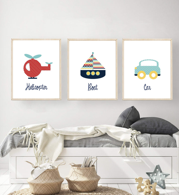Transportation print - Baby boy room wall art - Printable boys wall art - Transportation art print - Boys nursery wall decor - Baby boy gift nursery art print baby nursery bedroom decor