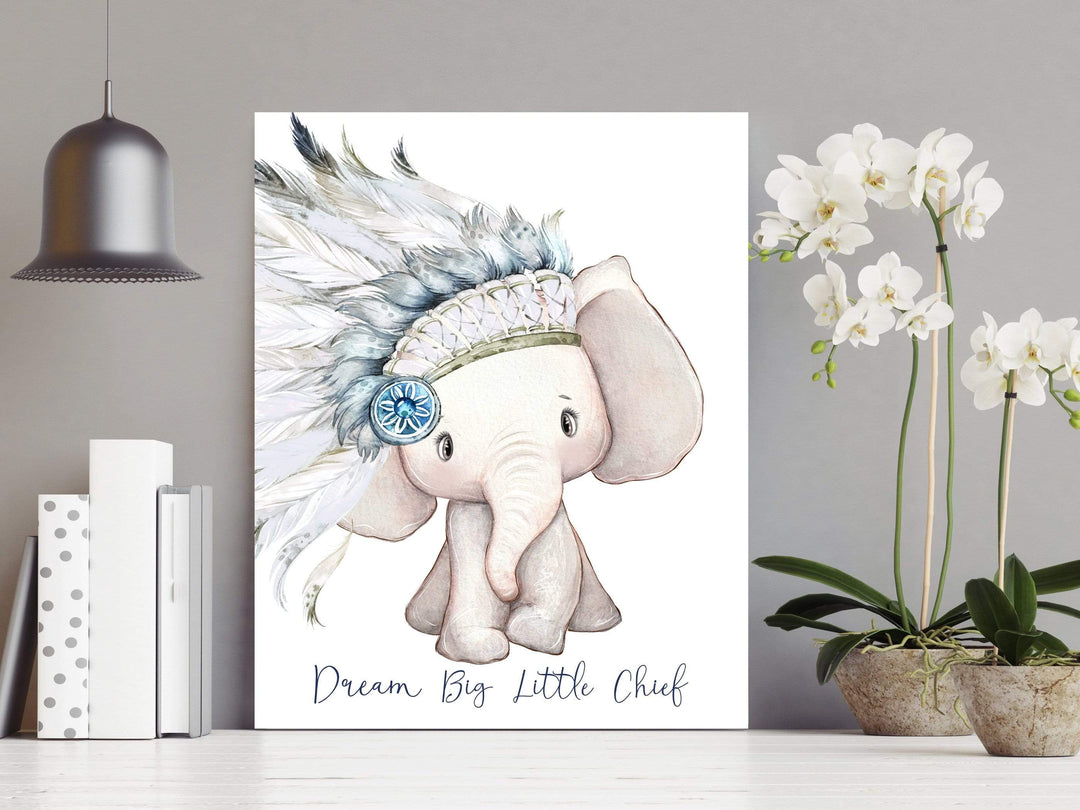 Tribal Elephant nursery print | Tribal nursery wall art | Animal nursery print nursery art print baby nursery bedroom decor