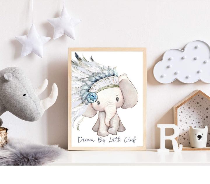 Tribal Elephant nursery print | Tribal nursery wall art | Animal nursery print nursery art print baby nursery bedroom decor