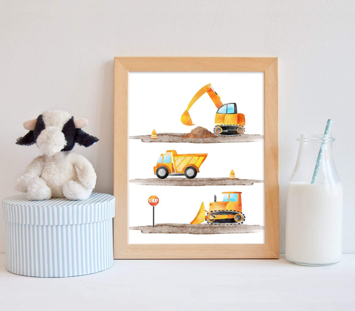 Truck Nursery Decor Art Print, Construction Decor, Kids Wall Art, Truck Art Print, Boys Truck Print, Truck Print For Kids - H1432 nursery art print baby nursery bedroom decor