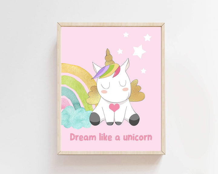 Unicorn art print - Printable unicorn - Unicorn wall art - Pink nursery printables - Nursery wall art - Kids room wall art - Unicorn print nursery art print baby nursery bedroom decor