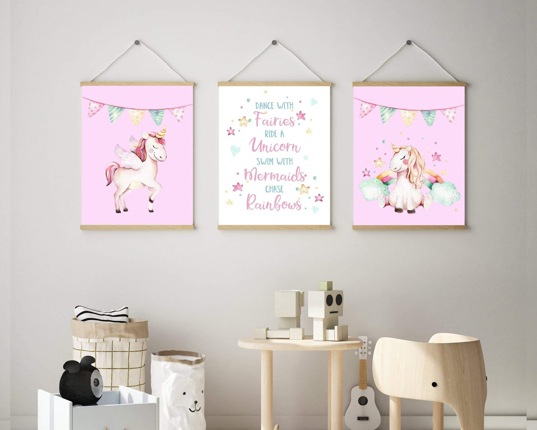 Unicorn Printable wall art - Unicorn print set - Girls room decor - Baby girl wall art - Unicorn art prints - Unicorn nursery art - H1747 nursery art print baby nursery bedroom decor