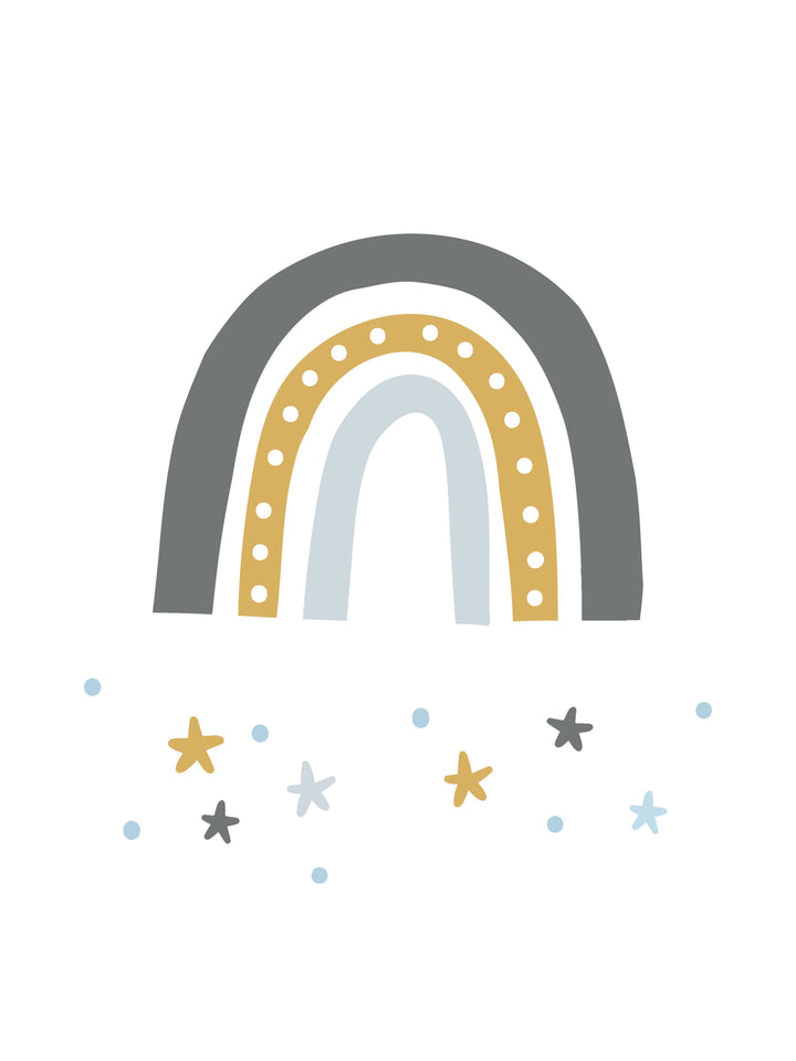 Weather nursery prints - Baby boy nursery decor - Blue nursery prints - Sun Rainbow Cloud nursery prints - Weather wall art - Minimalist nursery art print baby nursery bedroom decor