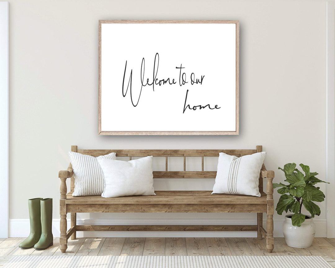 Welcome home wall art, Welcome Decor, Home Wall Art Print, Entrance Sign, Welcome wall art, Home Decor, Welcome to our Home -  H1450 nursery art print baby nursery bedroom decor