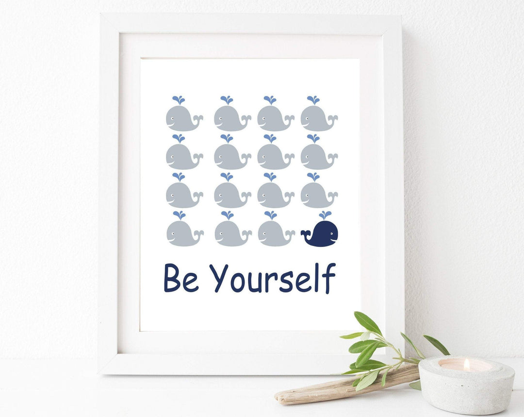 Whale themed nursery art. Motivational Nursery Art Print nursery art print baby nursery bedroom decor