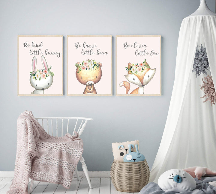 Woodland Nursery art nursery art print baby nursery bedroom decor