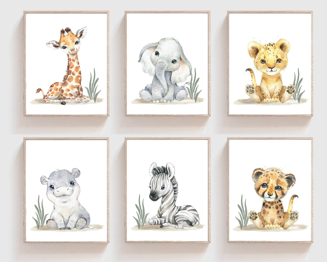 nursery art print baby nursery bedroom decor Safari animal prints - Safari Nursery decor - Safari baby animal prints - Nursery Decor boy - Baby boy nursery decor - DIGITAL DOWNLOAD
