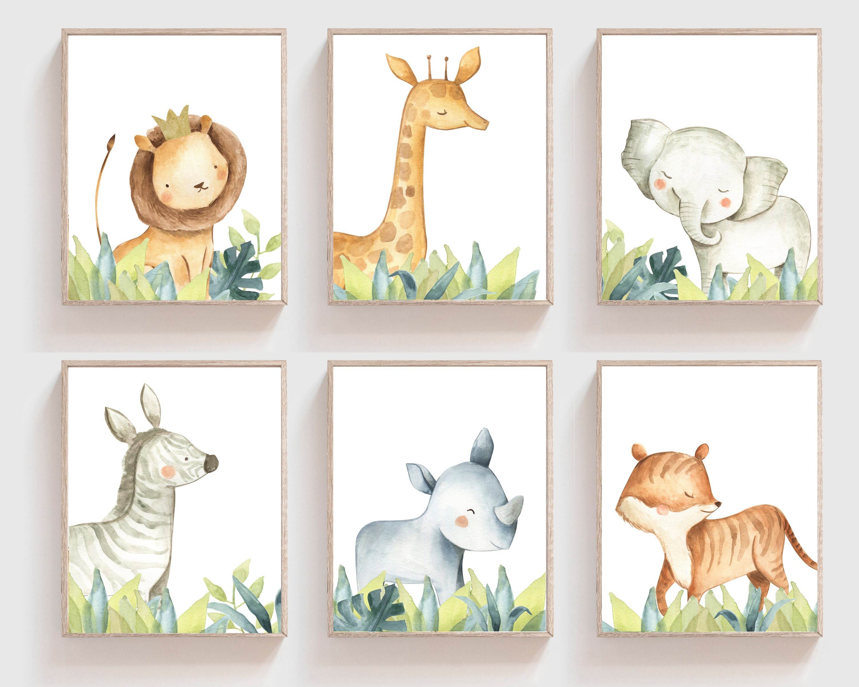 Safari nursery prints - Nursery printable art - Nursery animal prints - Safari animal decor - Nursery wall art - Baby animal art prints nursery art print baby nursery bedroom decor