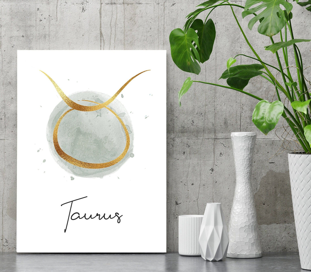 nursery art print baby nursery bedroom decor Taurus print - Star sign print - Zodiac wall art - Star sign wall art - Horoscope print - Zodiac art print - Moon sign - Star sign gift
