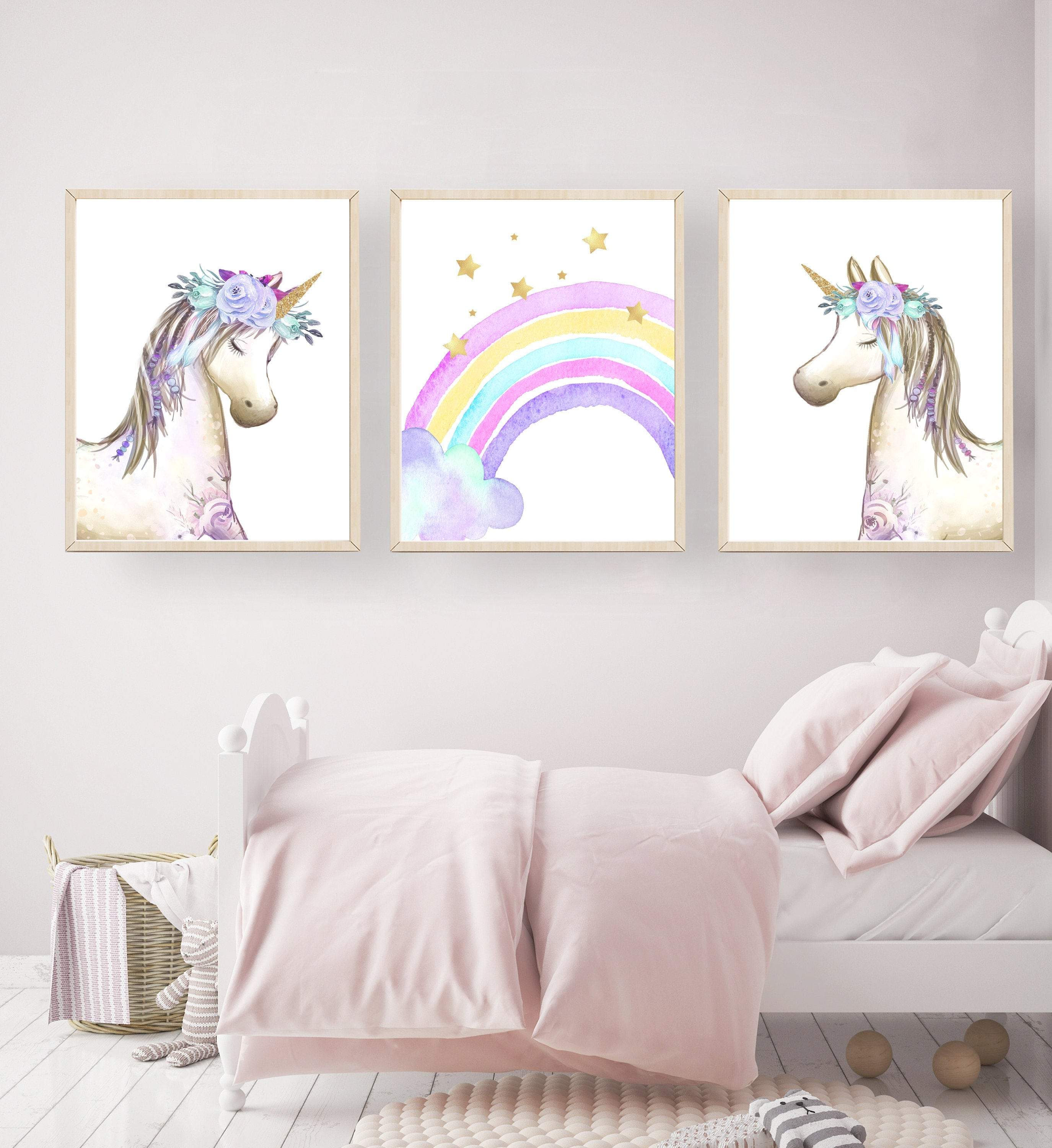 Watercolor Unicorn print - Unicorn printable - Unicorn art prints - Girls room decor - Baby girl wall art - Unicorn Nursery prints - H2452 nursery art print baby nursery bedroom decor