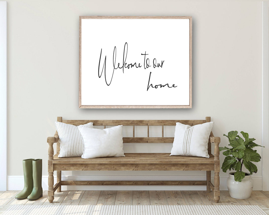 nursery art print baby nursery bedroom decor Welcome home wall art, Welcome Decor, Home Wall Art Print, Entrance Sign, Welcome wall art, Home Decor, Welcome to our Home -  H1450