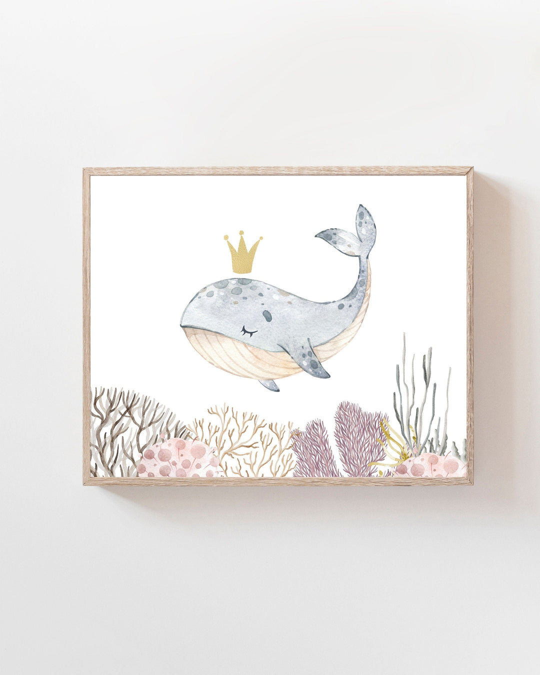 nursery art print baby nursery bedroom decor Whale wall art - Nursery whale decor - Whale nursery art - Watercolor whale - Whale poster - Nautical nursery - Baby girl nursery - Pink