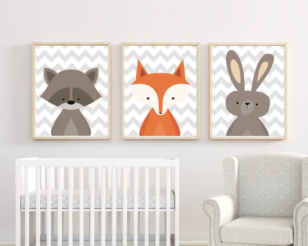 nursery art print baby nursery bedroom decor Woodland nursery prints - Woodland animals - Digital prints - Woodland wall decor - Forest animals - Gender neutral - DIGITAL DOWNLOAD